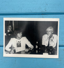 Load image into Gallery viewer, Lunching with Mick Jagger at the Factory 1977 Postcard
