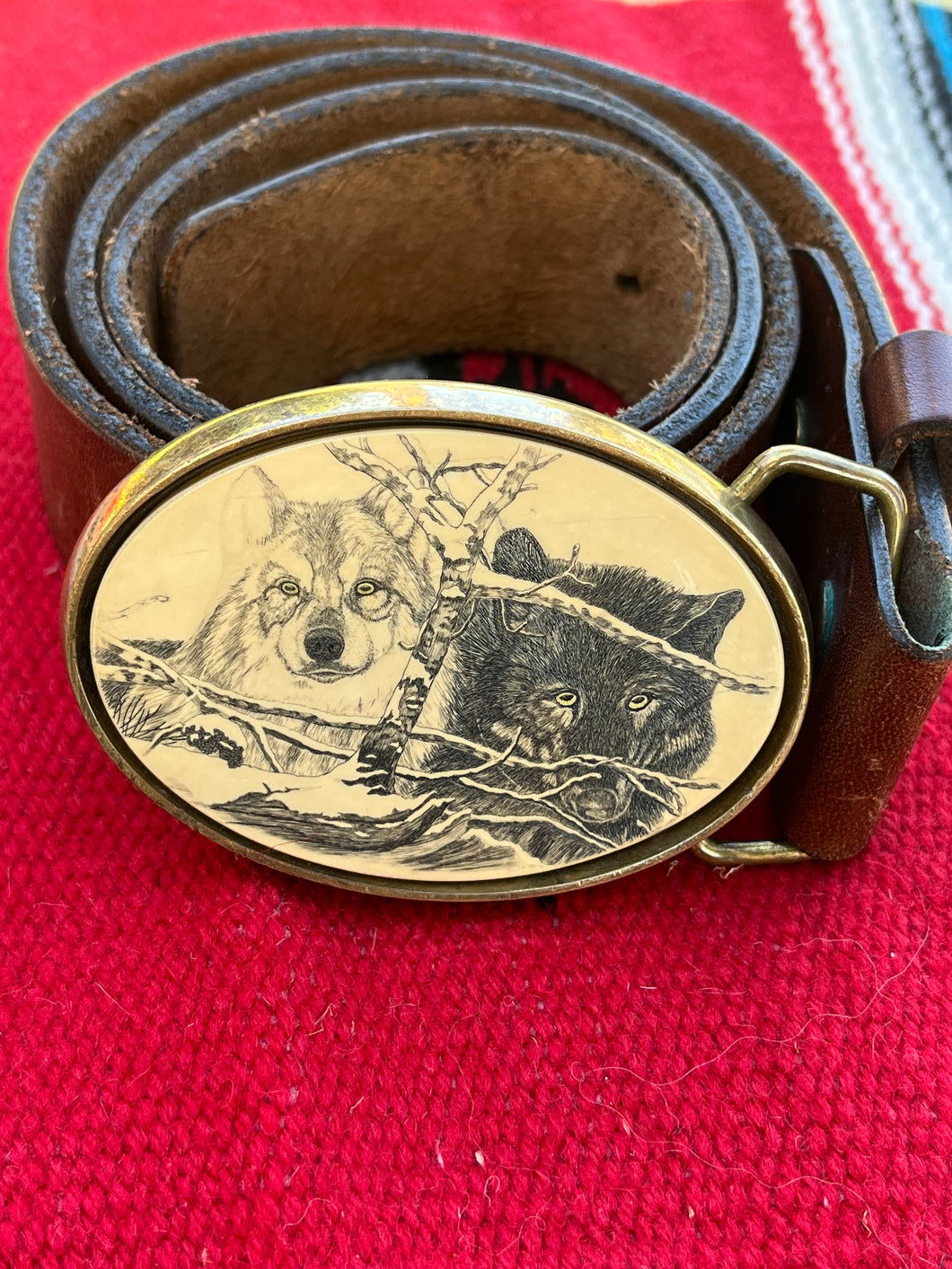 Yin and Yang Wolves Belt
