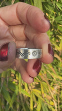 Load and play video in Gallery viewer, Hand Stamped Native Symbols Ring
