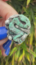 Load and play video in Gallery viewer, Handmade Turquoise Snake Ring
