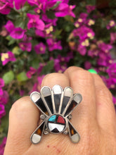 Load image into Gallery viewer, Zuni Inlay Headdress Ring
