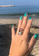 Load image into Gallery viewer, Zuni Inlay Sterling Ring
