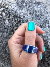 Load image into Gallery viewer, Lapis Opal Zuni Inlay Ring
