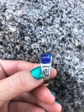 Load image into Gallery viewer, Lapis Opal Zuni Inlay Ring

