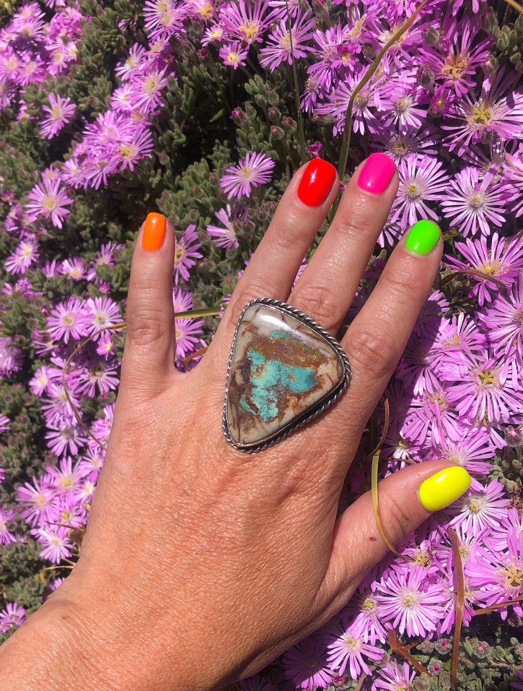 Large Royston Turquoise Sterling Silver Ring