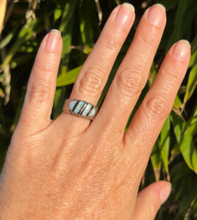 Load image into Gallery viewer, Opal Jet Inlay Striped Ring

