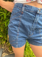 Load image into Gallery viewer, 1970s Stuffed Denim High Waisted Shorts
