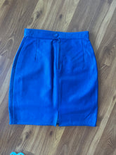 Load image into Gallery viewer, Leather Blue Skirt
