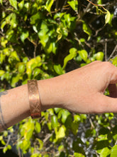Load image into Gallery viewer, Etched Copper Cuff Bracelet
