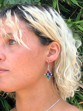 Load image into Gallery viewer, Rainbow Zuni Petite Point Earrings
