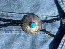 Load image into Gallery viewer, Concho Turquoise Tie Necklace
