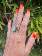 Load image into Gallery viewer, Zuni Artist Larry Castillo Carved Opal Brass Ring
