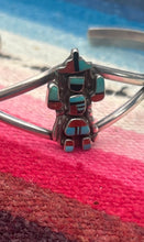 Load image into Gallery viewer, Vintage Zuni Rainbow Man Kachina Dancer Cuff Bracelet
