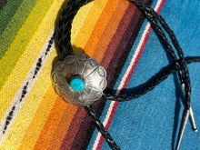 Load image into Gallery viewer, Concho Turquoise Tie Necklace
