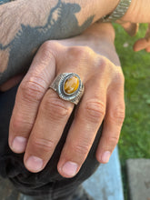 Load image into Gallery viewer, Vintage Tigerseye Stone Ring
