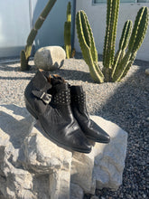 Load image into Gallery viewer, Black Studded Ankle Boots
