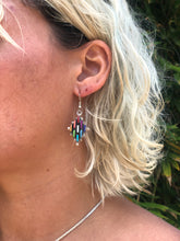 Load image into Gallery viewer, Rainbow Zuni Petite Point Earrings
