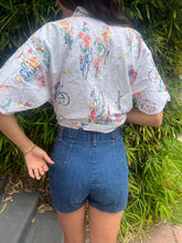 Load image into Gallery viewer, 1970s Stuffed Denim High Waisted Shorts
