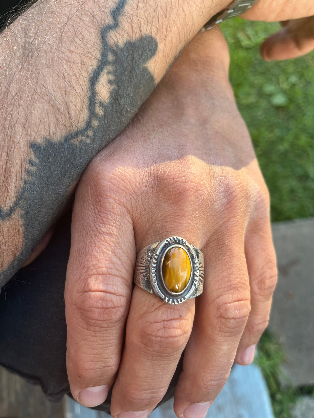Vintage Tigerseye Stone Ring